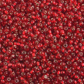 10/0 Preciosa Seed Beads Silver lined Red